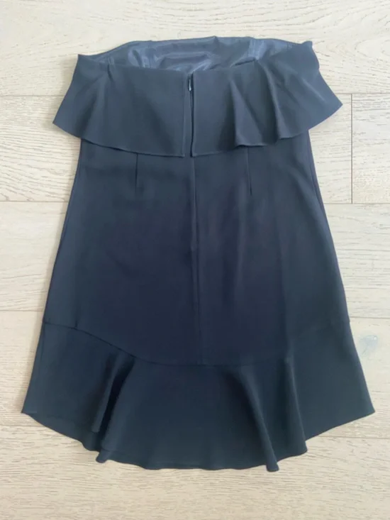 NWOT A.L.C. Black Romy Mini Dress Ruffle Strapless Cocktail Night Out  Size 4 - Picture 3 of 9
